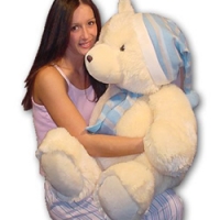 4 ft Teddy Bear with hat and Neck Tie.