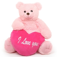 Giant pink with pillow