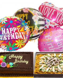 Ballons ,cake & pancit palabok